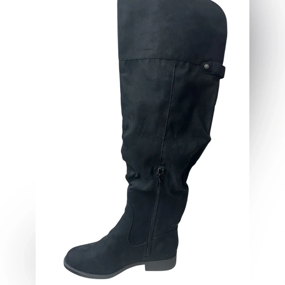Sun + Stone Allicce Black Over The Knee Boots Wide Calf Size 7